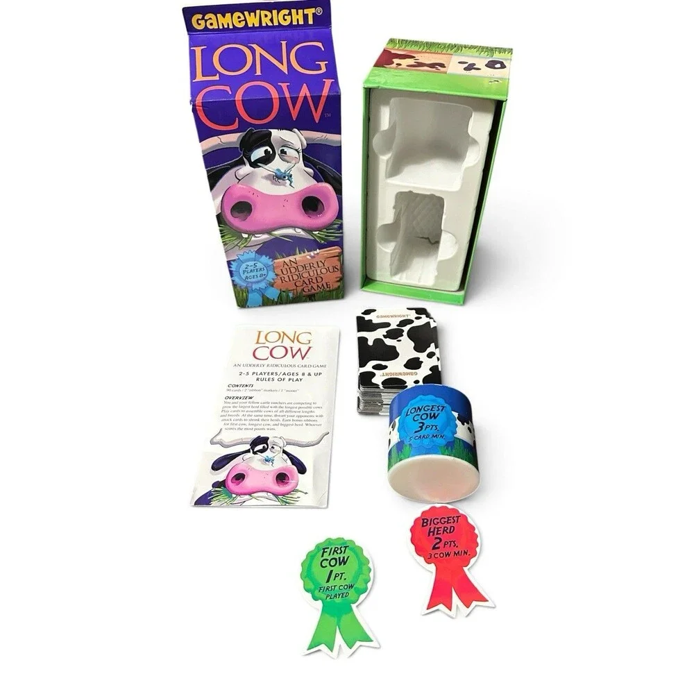 Long Cow an Udderly Ridiculous Card Game COMPLETE  2018 Childrens